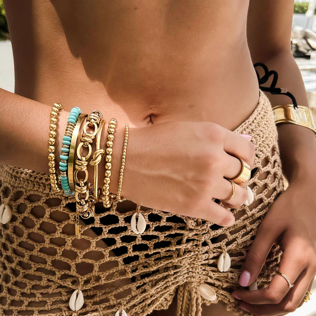 Women's Stretch Ball Chain Bracelet - Image 7