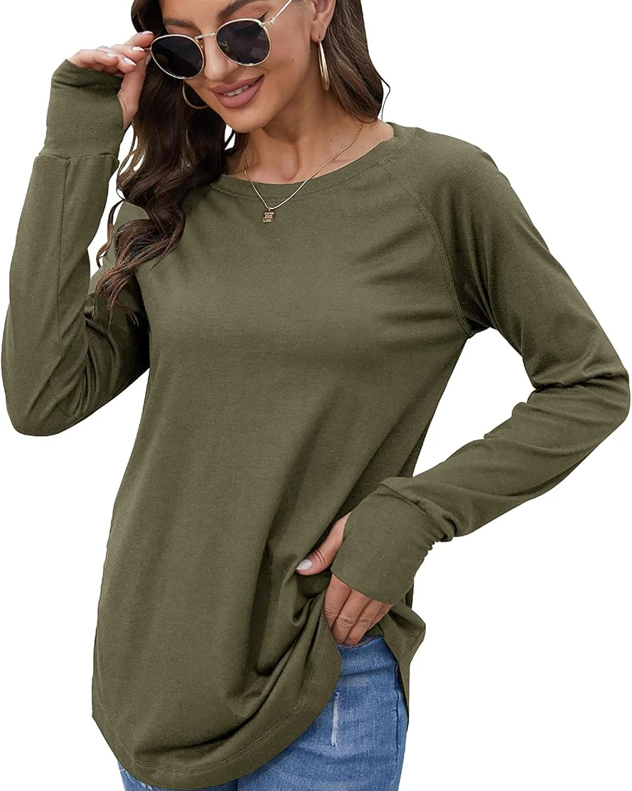 Ceylan Women's Long Sleeve Tunic Top With Thumbhole Cuffs - Image 3
