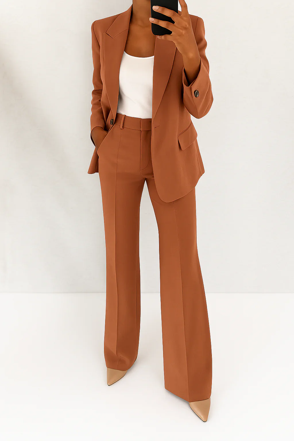 Ceylan Women's Structured Two Piece Blazer & Trouser Set - Image 7