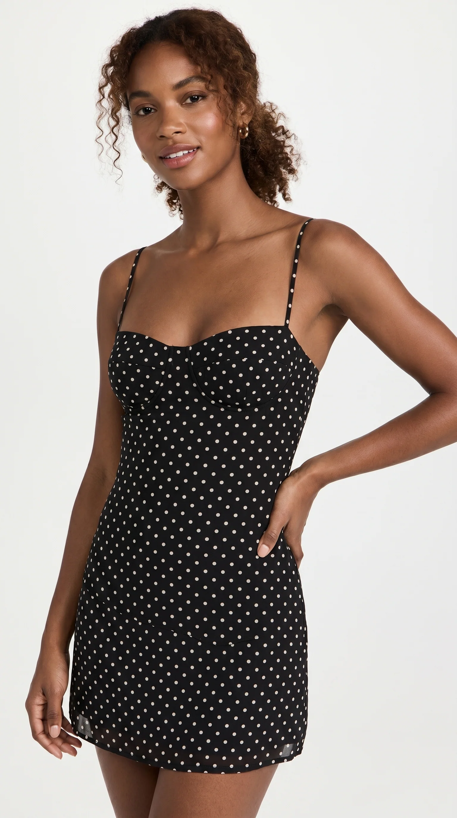 Women's Polka Dot Halter Mini Dress with Open Back for Effortless Style - Image 3
