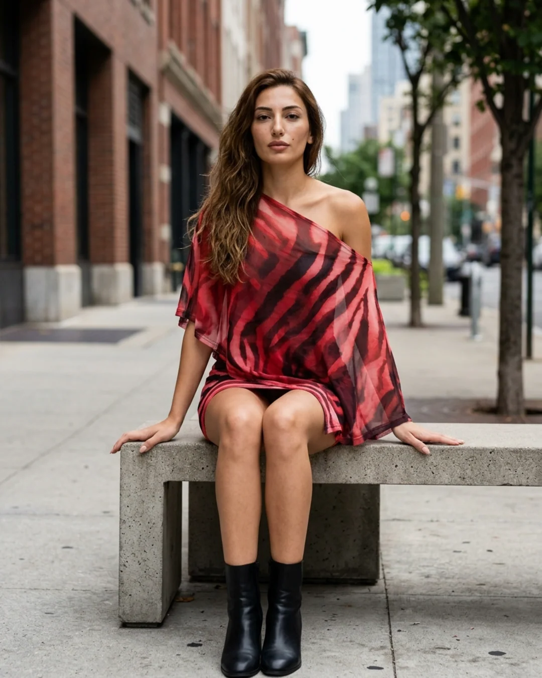 Women’s 3-Pack 2-Piece Set with One-Shoulder Shawl Overlay and Bodycon Mini Skirt - Image 5