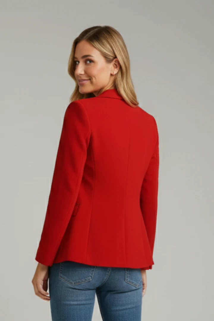 Women’s Blazer with Notched Lapel and Single Button - Image 4