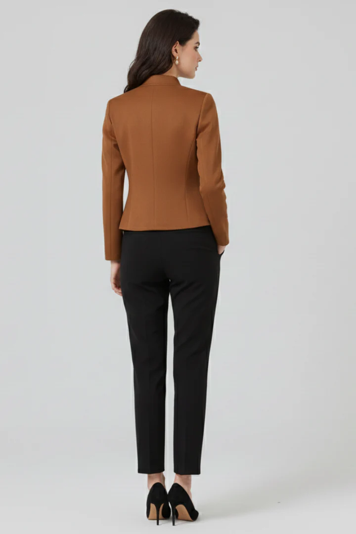 Women’s Blazer with Stand Collar and Button Detailing - Image 5