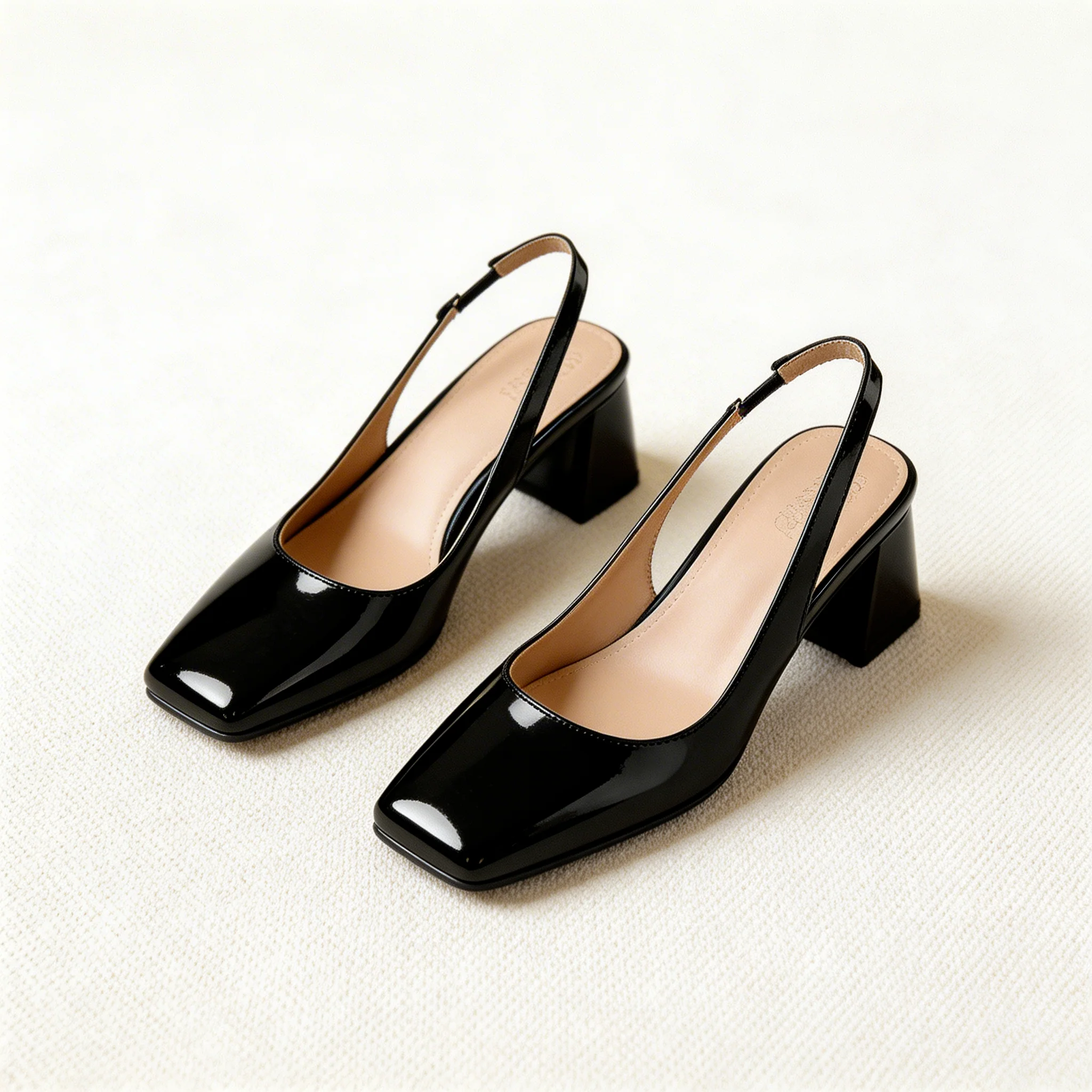 Women’s Block Heel Sandals with Genuine Leather Straps and Square Open Toe - Image 7