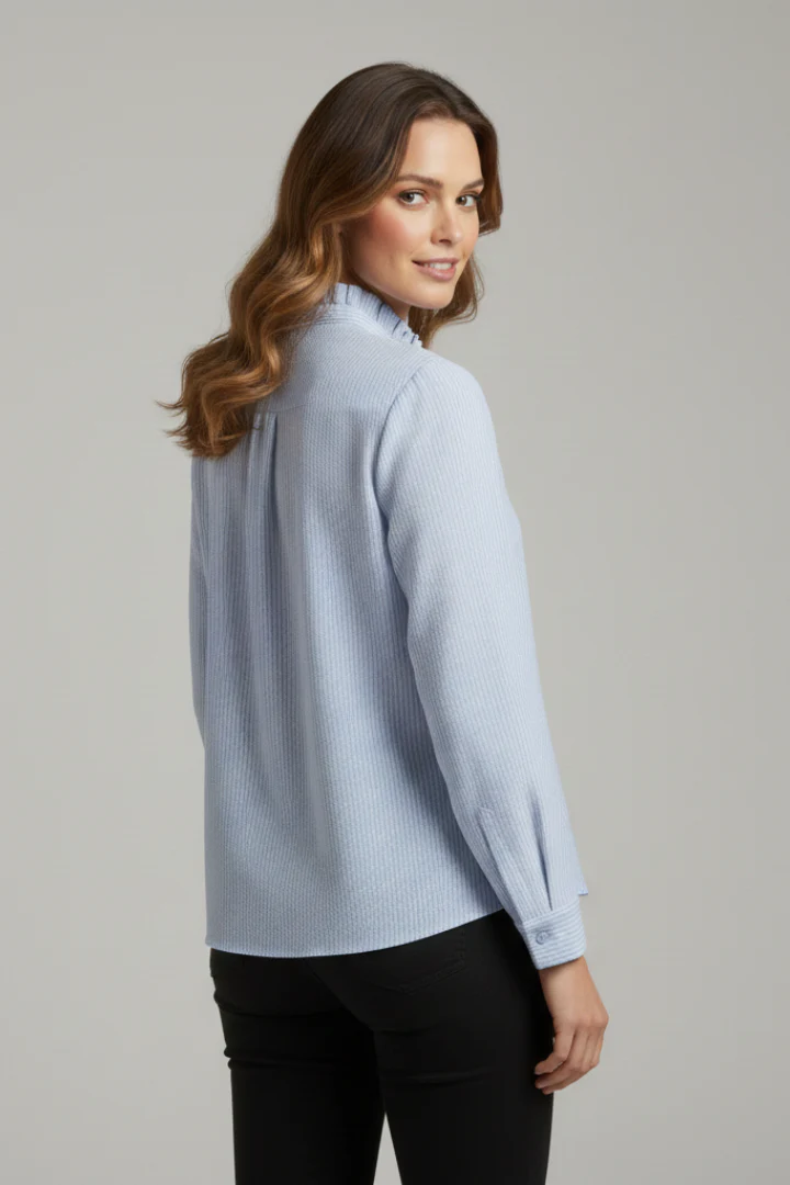 Women’s Blouse with Button Fastening and Ruffle Trim - Image 5