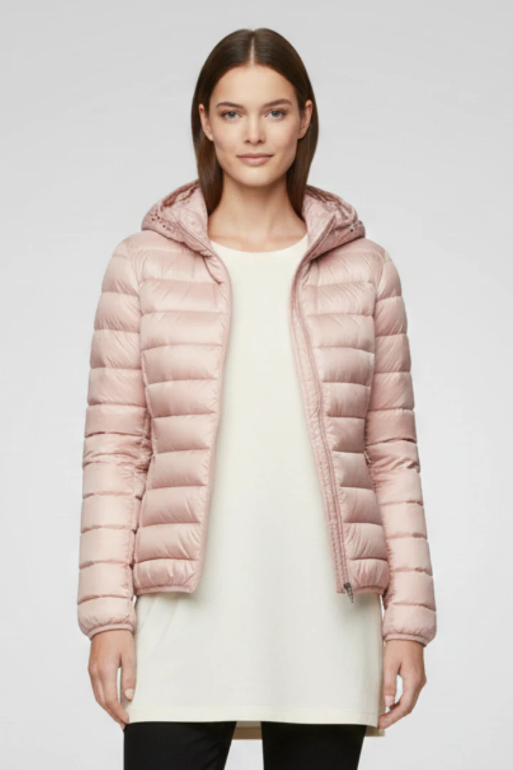 Women’s Hooded Jacket with Zip Fastening and Quilted Surface - Image 6