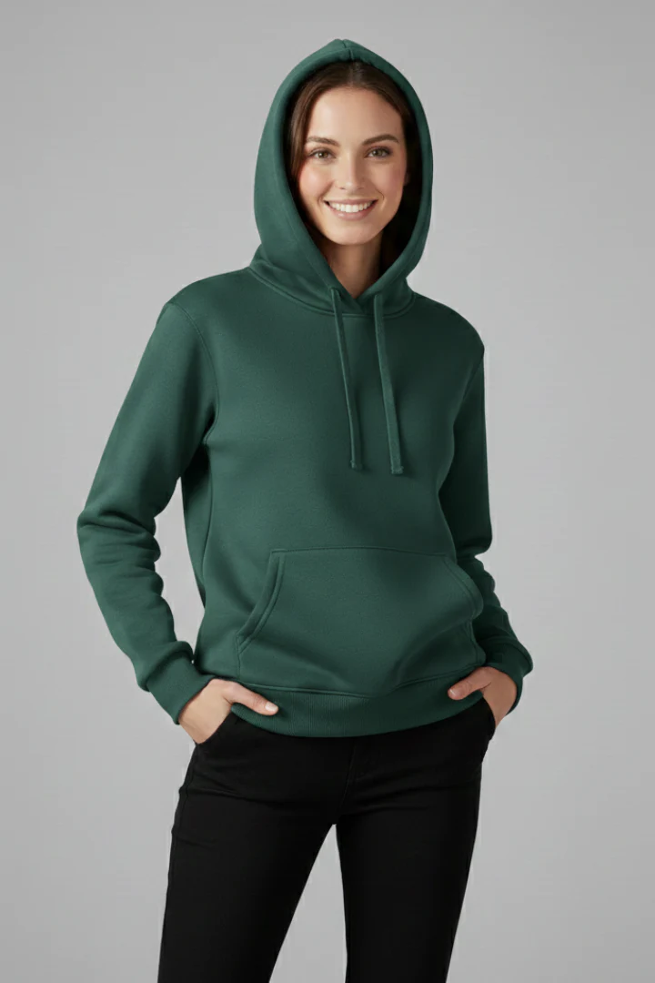 Women’s Hoodie with Adjustable Hood and Ribbed Hem - Image 10