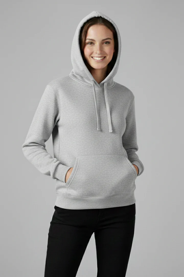 Women’s Hoodie with Adjustable Hood and Ribbed Hem - Image 11