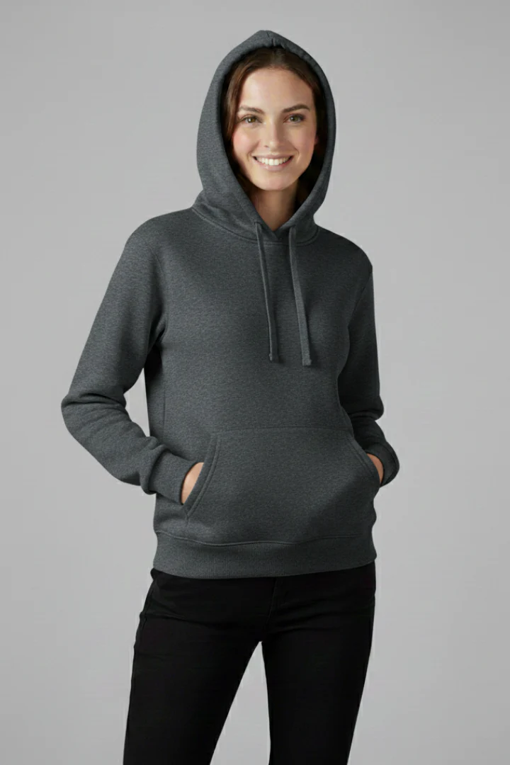 Women’s Hoodie with Adjustable Hood and Ribbed Hem - Image 12