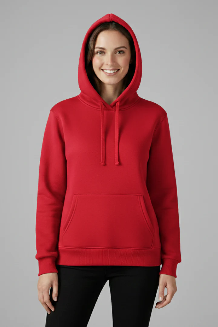 Women’s Hoodie with Adjustable Hood and Ribbed Hem - Image 6