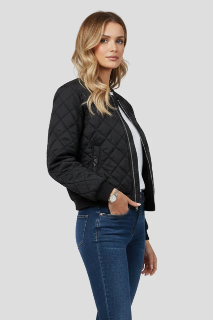 Women’s Jacket with Quilted Surface and Zip Closure - Image 3