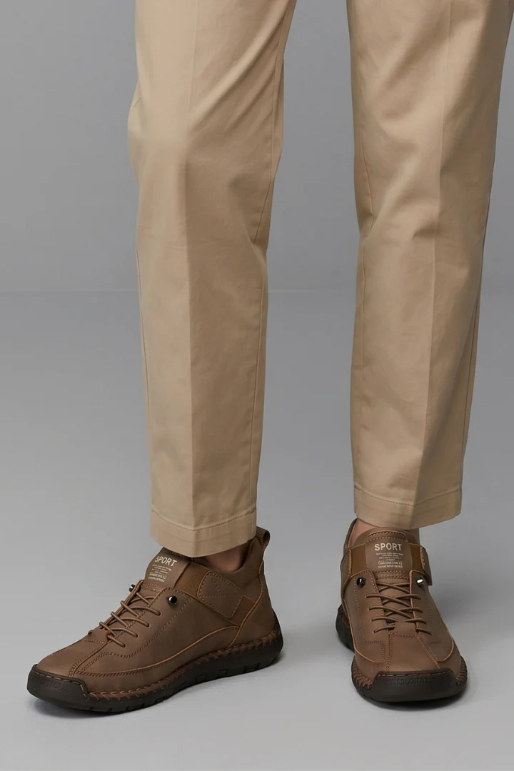 Women's Leather Trainers with Lace-Up Front for All-Day - Image 3