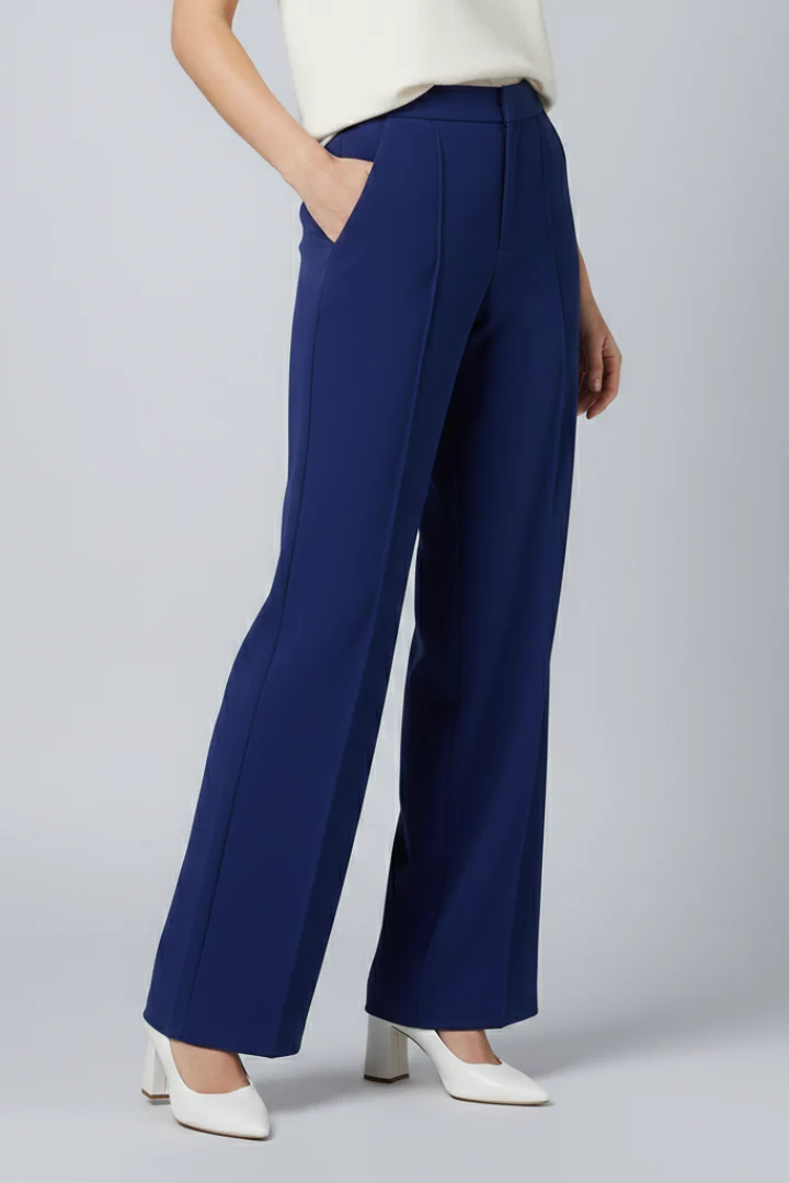 Women’s Palazzo Trousers with High Waist and Pleats - Image 4