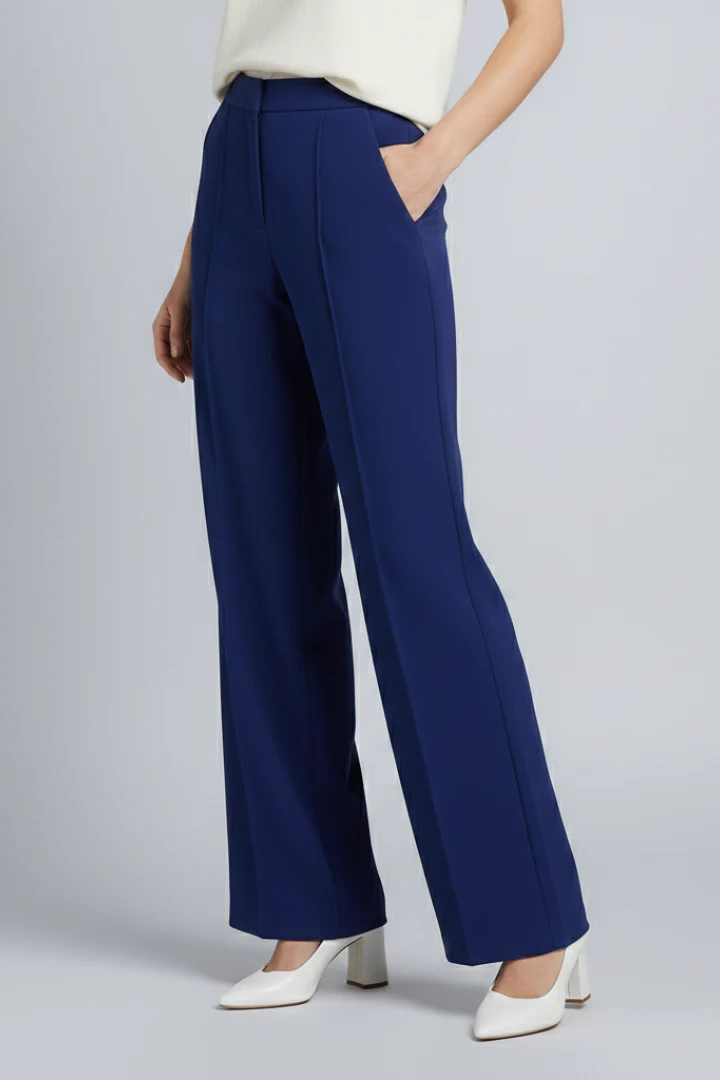 Women’s Palazzo Trousers with High Waist and Pleats - Image 6