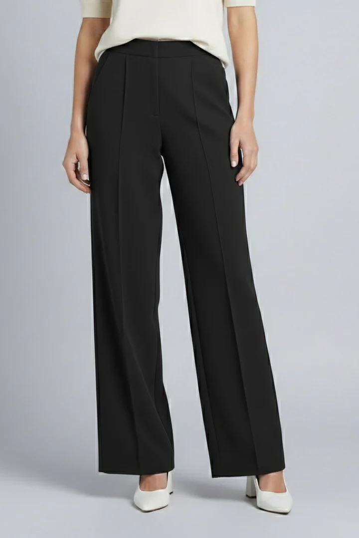 Women’s Palazzo Trousers with High Waist and Pleats - Image 7