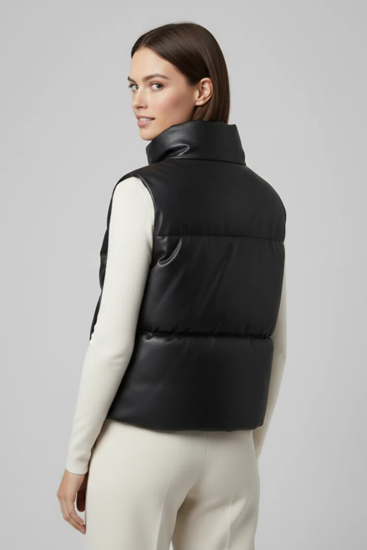 Women’s Sleeveless Jacket with Zip Closure - Image 5