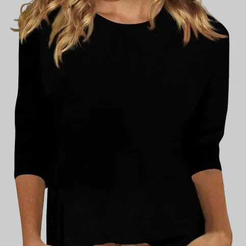Women’s T-Shirt with Three-Quarter Sleeves and Crew Neckline - Image 6