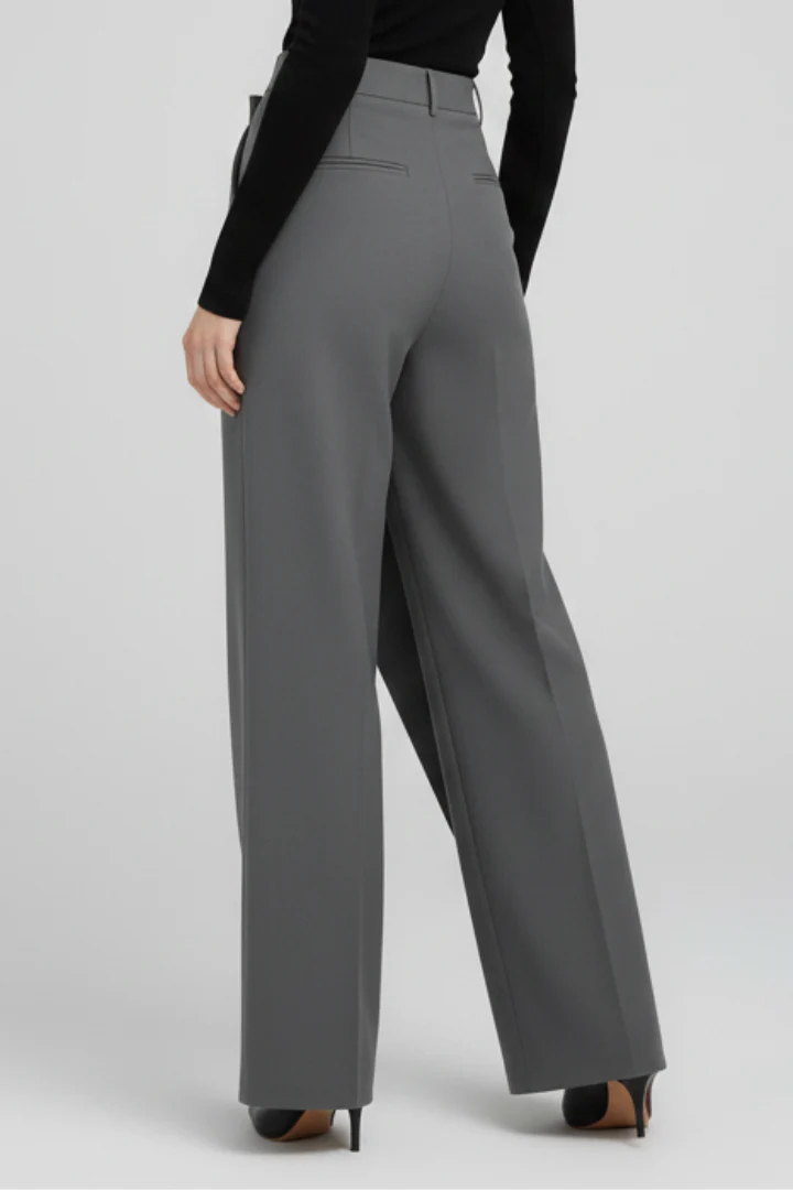 Women’s Trousers with Asymmetric Front and Straight Legs - Image 4
