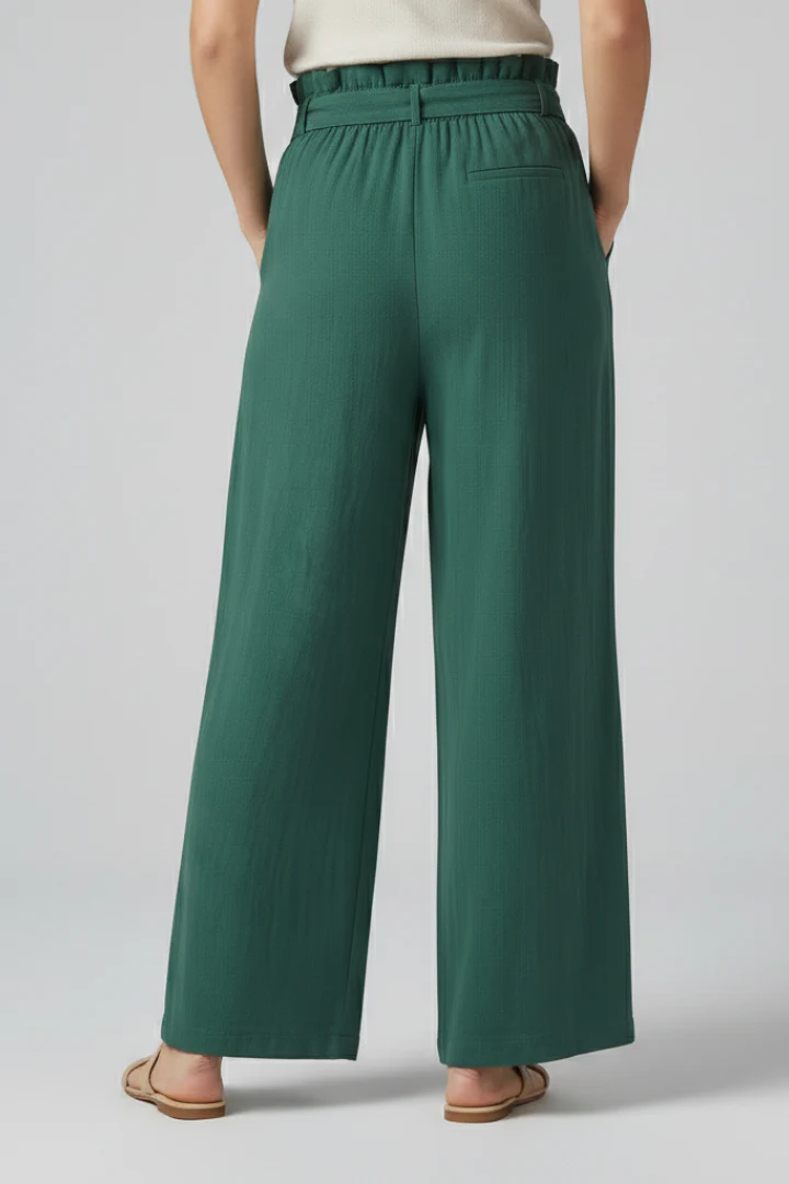 Women’s Trousers with Elastic Waist and Tie Belt - Image 5