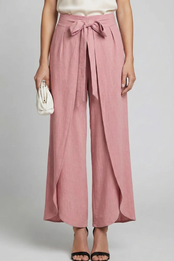 Women’s Trousers with Tie Waist and Wide Legs - Image 12