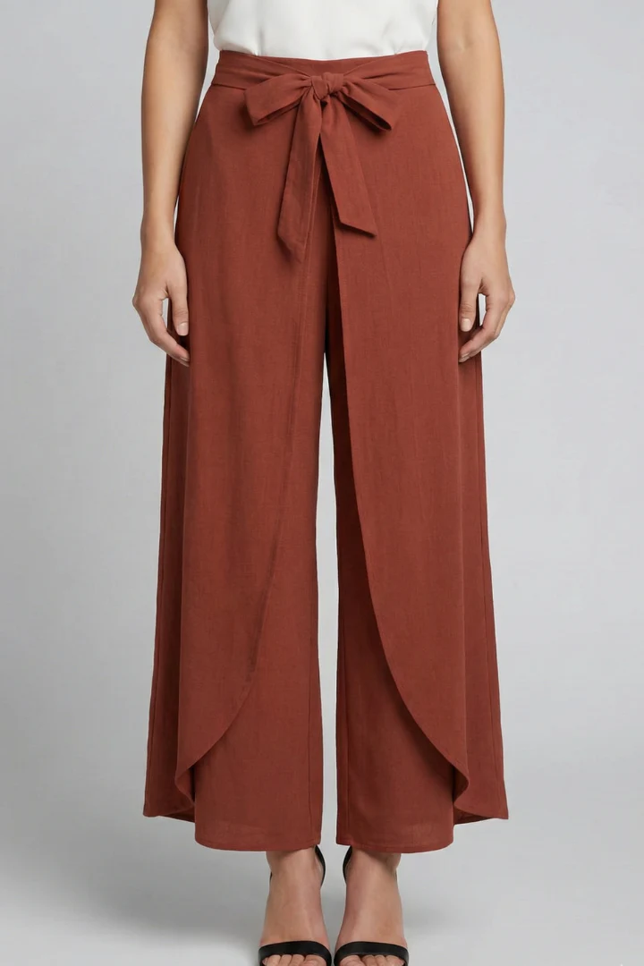 Women’s Trousers with Tie Waist and Wide Legs - Image 7