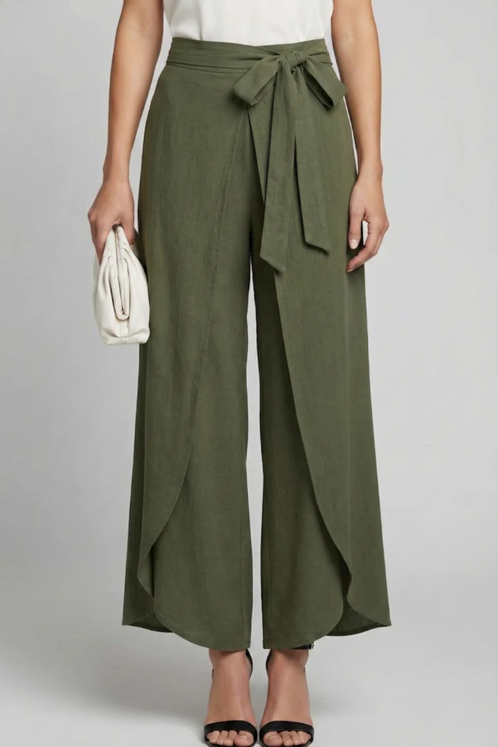 Women’s Trousers with Tie Waist and Wide Legs - Image 9