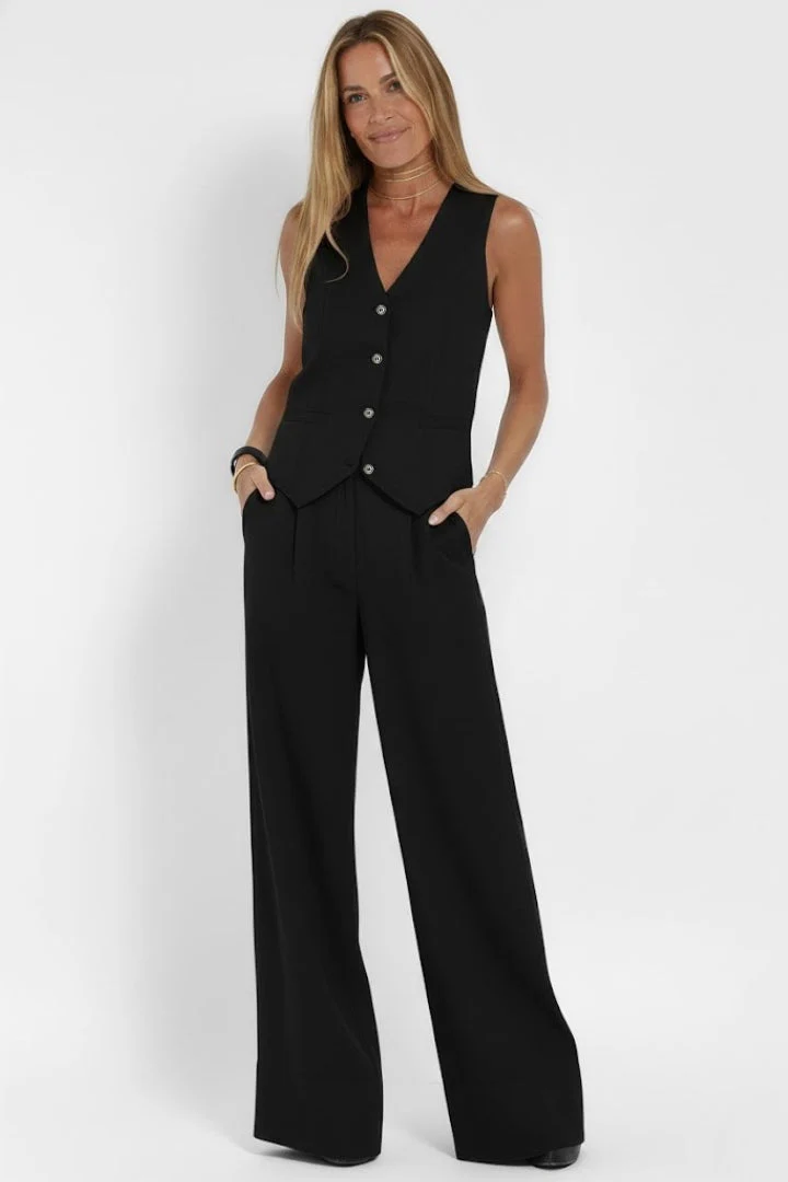 Women’s Two Piece Outfit V Neck Waistcoat - Image 6